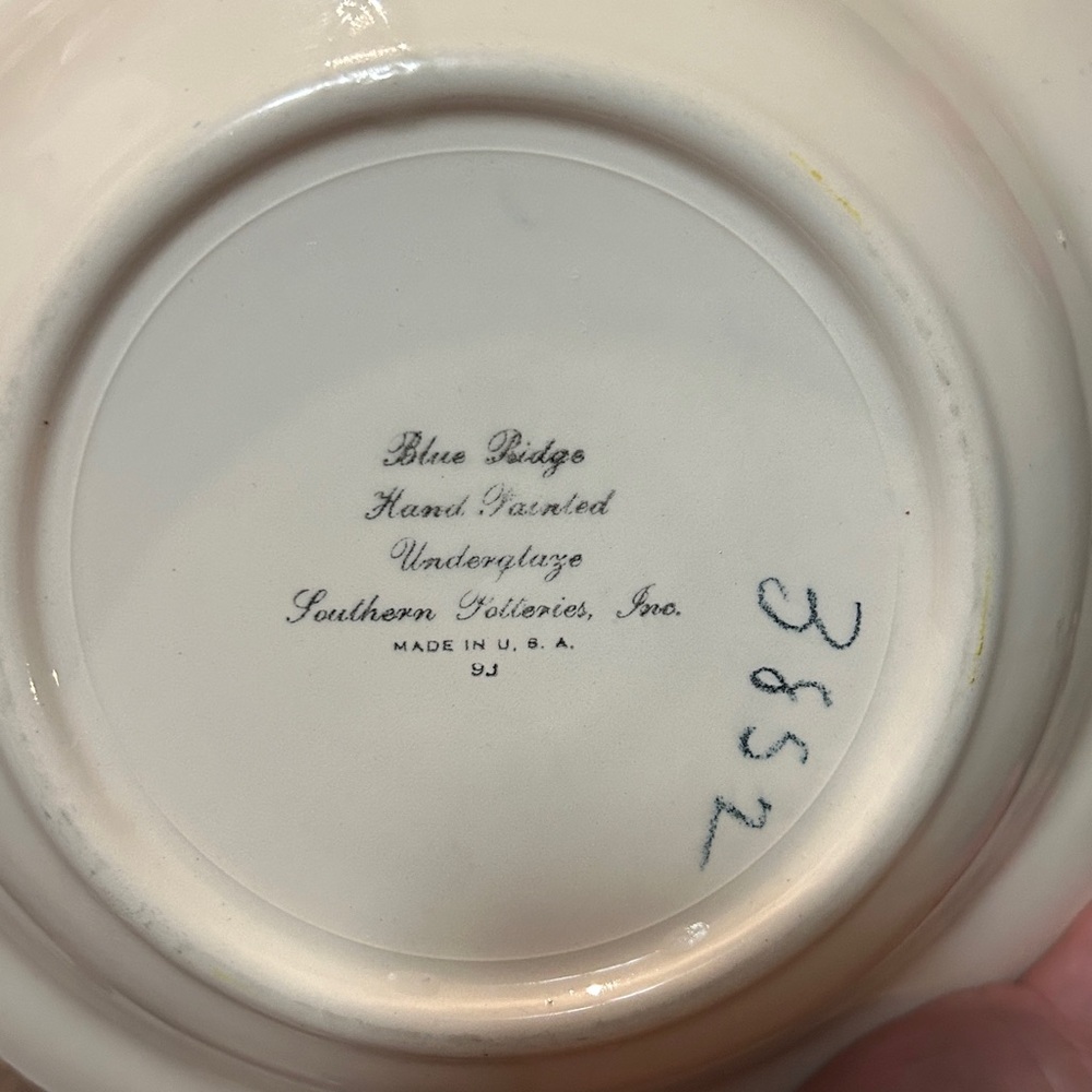 Blue Ridge Southern Potteries Ridge Daisy platter and Serving Bowl Hand Painted - Picture 3 of 10
